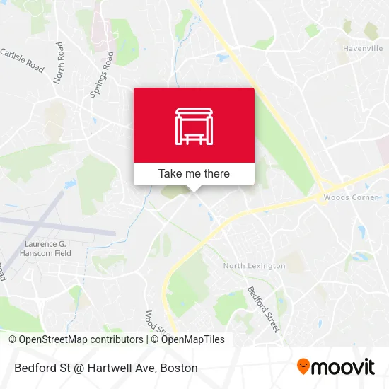 Bedford St @ Hartwell Ave map