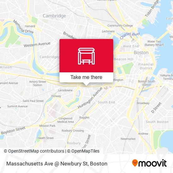Mapa de Massachusetts Ave @ Newbury St