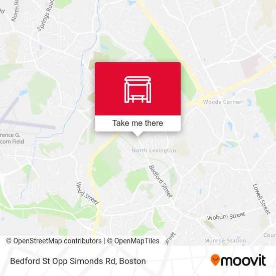 Bedford St Opp Simonds Rd map