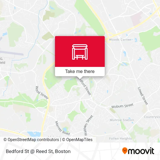 Bedford St @ Reed St map