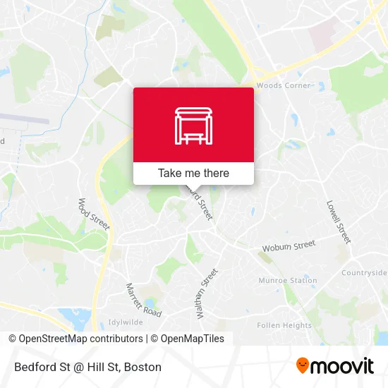 Bedford St @ Hill St map