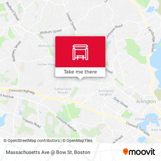 Mapa de Massachusetts Ave @ Bow St