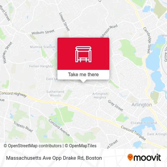 Massachusetts Ave Opp Drake Rd map