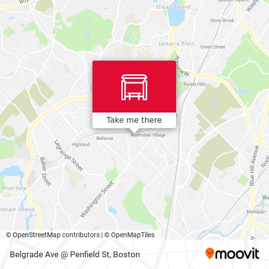 Mapa de Belgrade Ave @ Penfield St