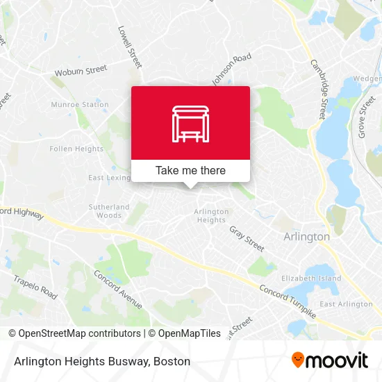 Arlington Heights Busway map