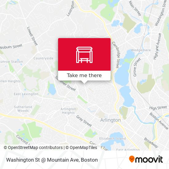 Mapa de Washington St @ Mountain Ave