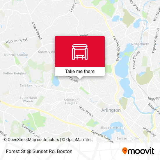 Forest St @ Sunset Rd map