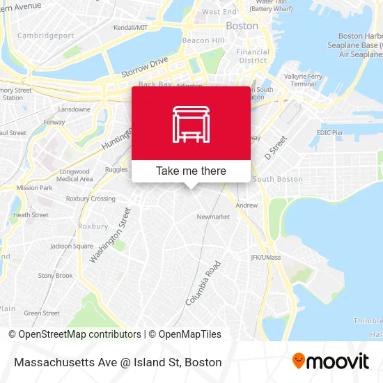 Massachusetts Ave @ Island St map