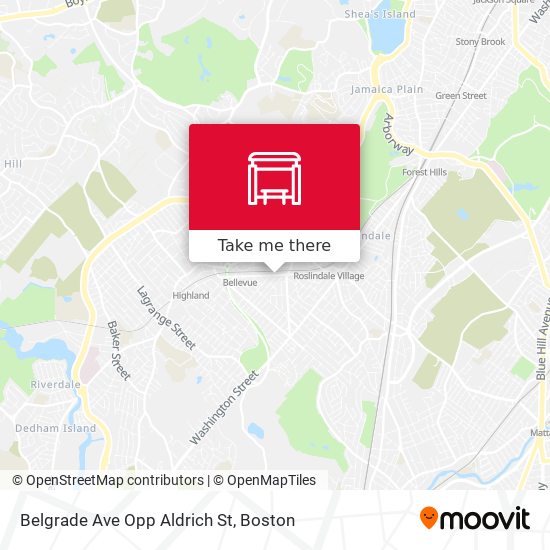 Mapa de Belgrade Ave Opp Aldrich St
