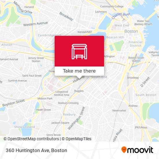 Mapa de 360 Huntington Ave