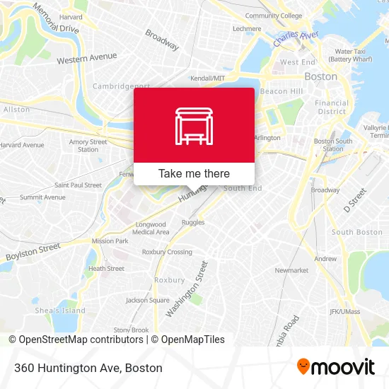 360 Huntington Ave map