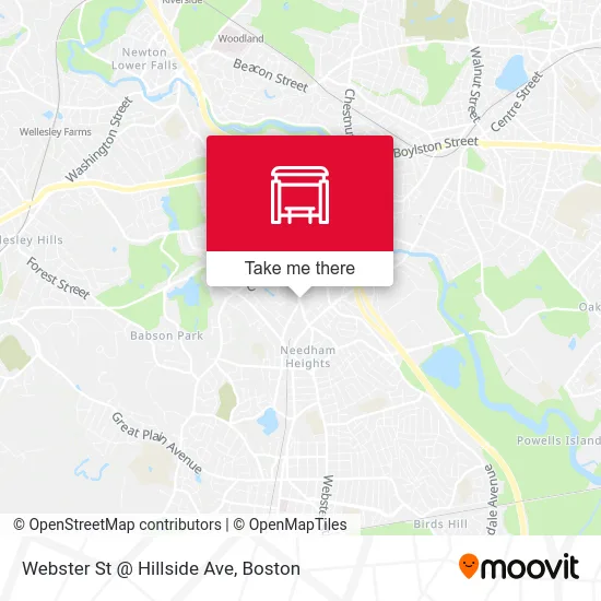 Webster St @ Hillside Ave map