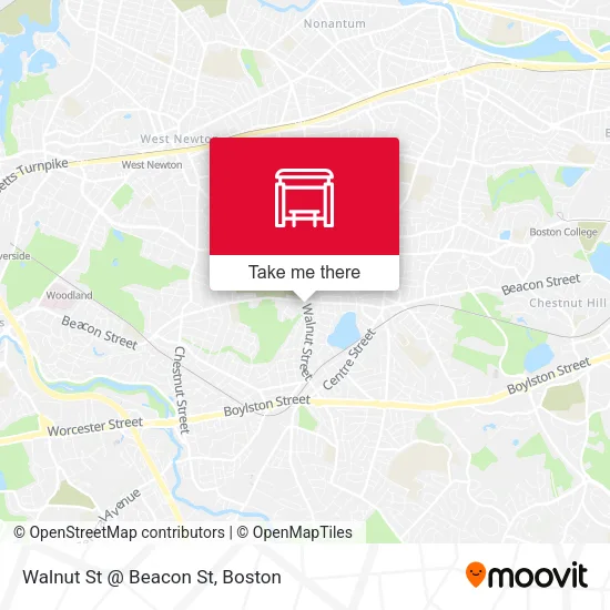 Walnut St @ Beacon St map