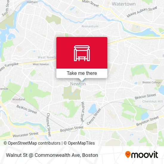 Mapa de Walnut St @ Commonwealth Ave