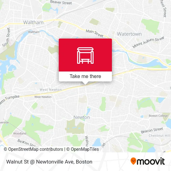 Mapa de Walnut St @ Newtonville Ave