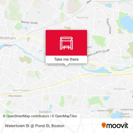 Watertown St @ Pond St map