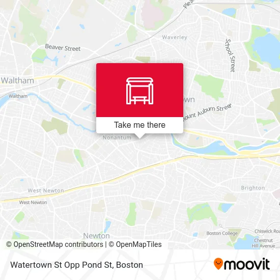 Watertown St Opp Pond St map