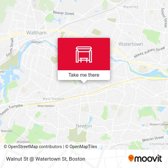 Mapa de Walnut St @ Watertown St