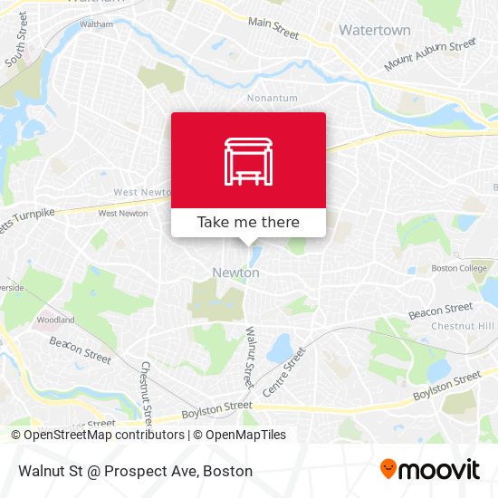 Walnut St @ Prospect Ave map