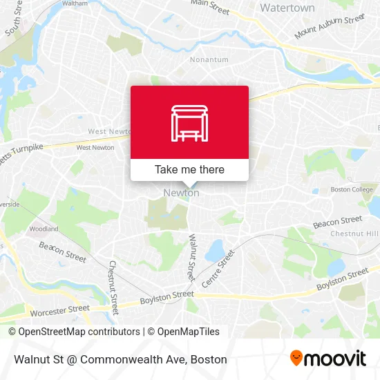 Mapa de Walnut St @ Commonwealth Ave