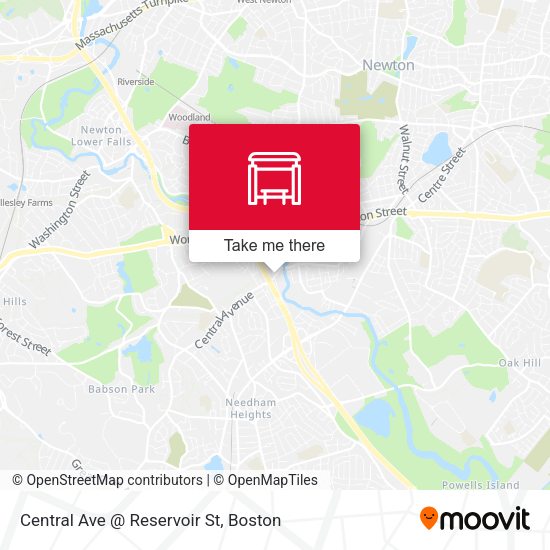 Mapa de Central Ave @ Reservoir St