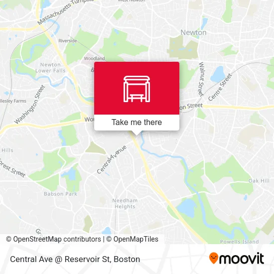 Central Ave @ Reservoir St map
