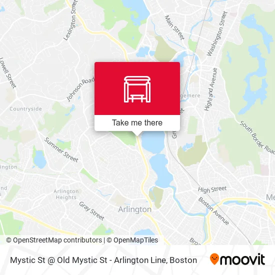 Mystic St @ Old Mystic St - Arlington Line map