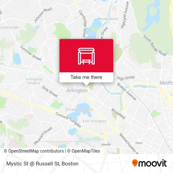 Mapa de Mystic St @ Russell St
