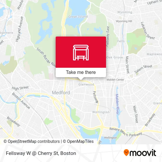 Fellsway W @ Cherry St map