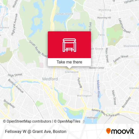 Mapa de Fellsway W @ Grant Ave