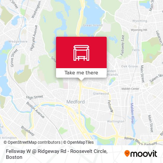 Mapa de Fellsway W @ Ridgeway Rd - Roosevelt Circle
