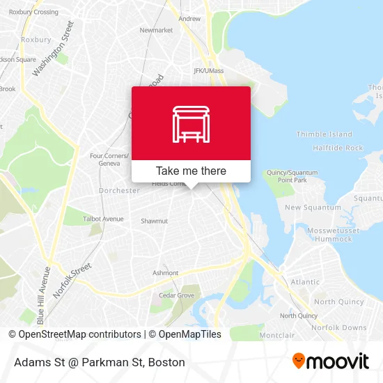 Adams St @ Parkman St map