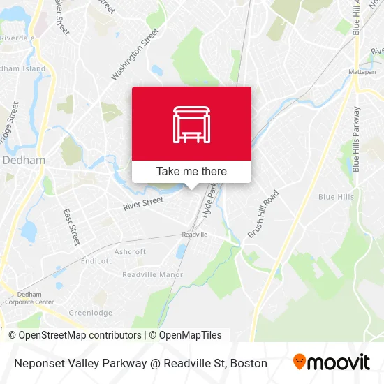 Neponset Valley Parkway @ Readville St map