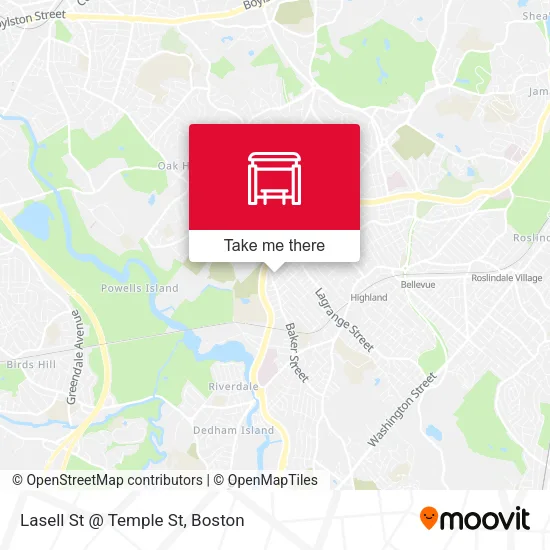 Lasell St @ Temple St map