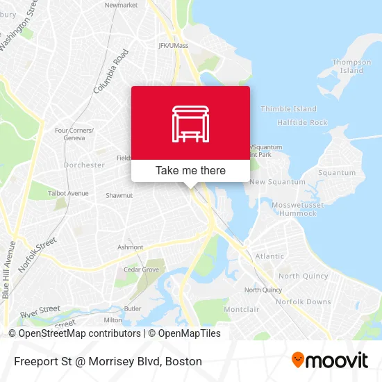 Freeport St @ Morrisey Blvd map