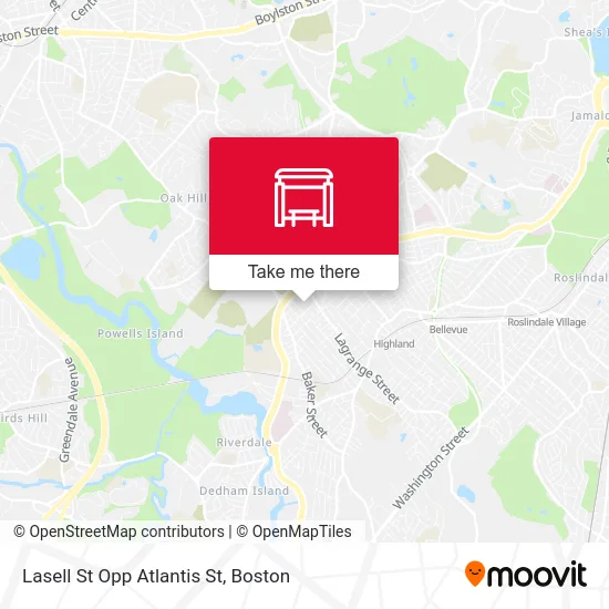 Lasell St Opp Atlantis St map