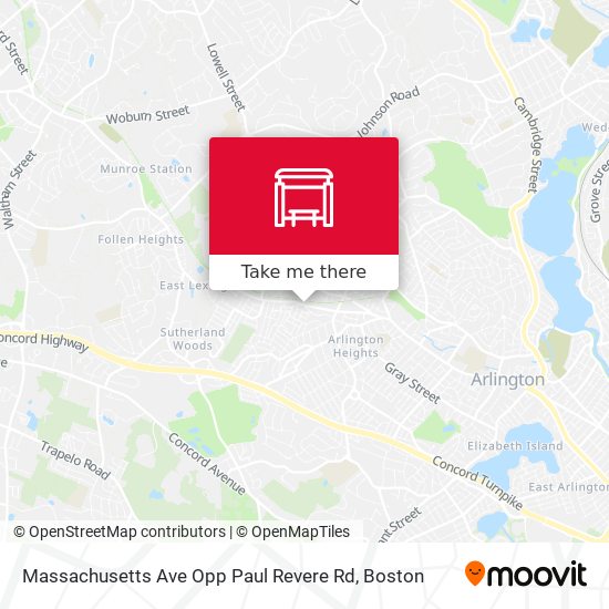 Mapa de Massachusetts Ave Opp Paul Revere Rd