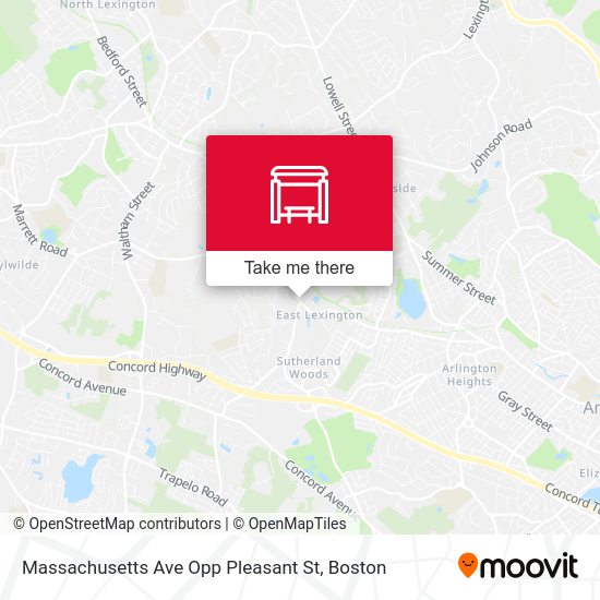 Mapa de Massachusetts Ave Opp Pleasant St