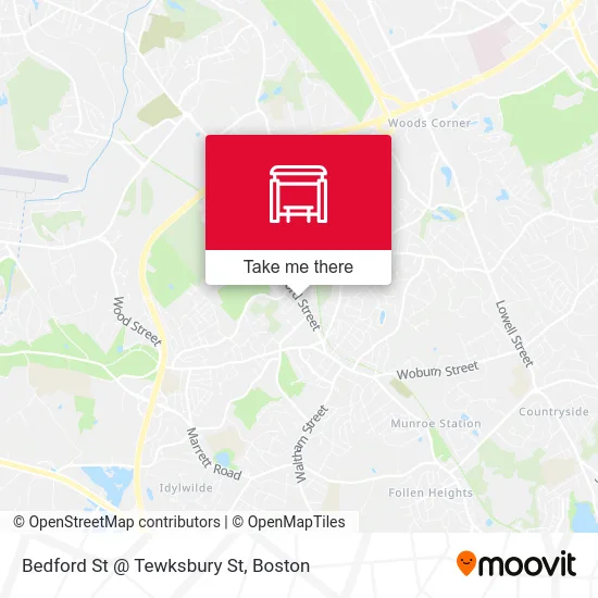 Bedford St @ Tewksbury St map