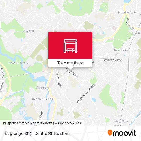 Mapa de Lagrange St @ Centre St