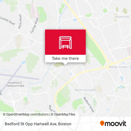 Bedford St Opp Hartwell Ave map