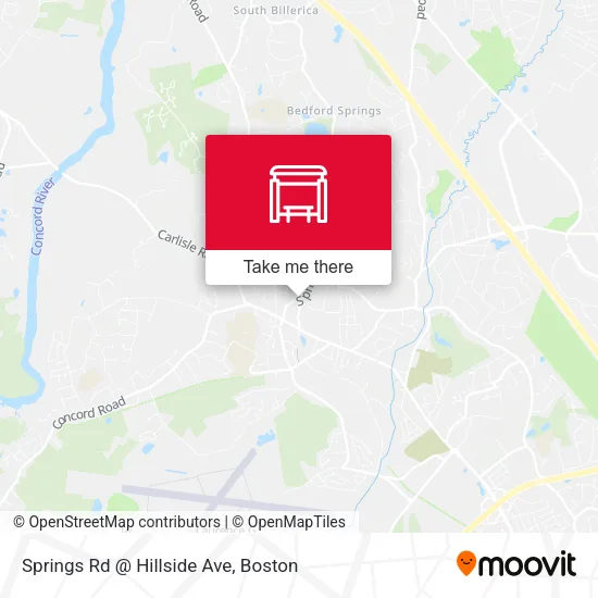 Springs Rd @ Hillside Ave map