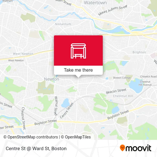 Centre St @ Ward St map