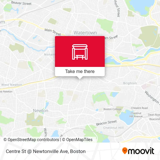 Centre St @ Newtonville Ave map