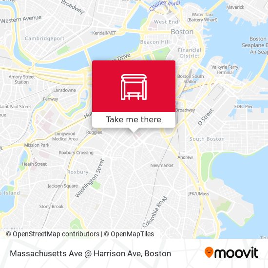 Mapa de Massachusetts Ave @ Harrison Ave