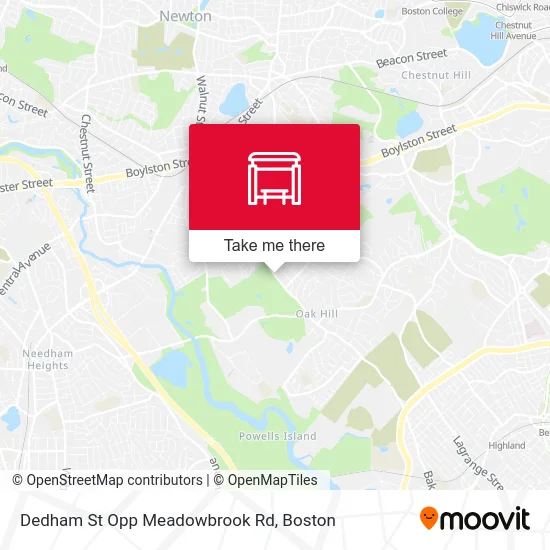 Dedham St Opp Meadowbrook Rd map