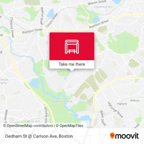 Dedham St @ Carlson Ave map