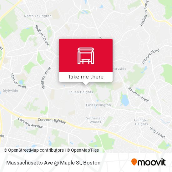 Massachusetts Ave @ Maple St map