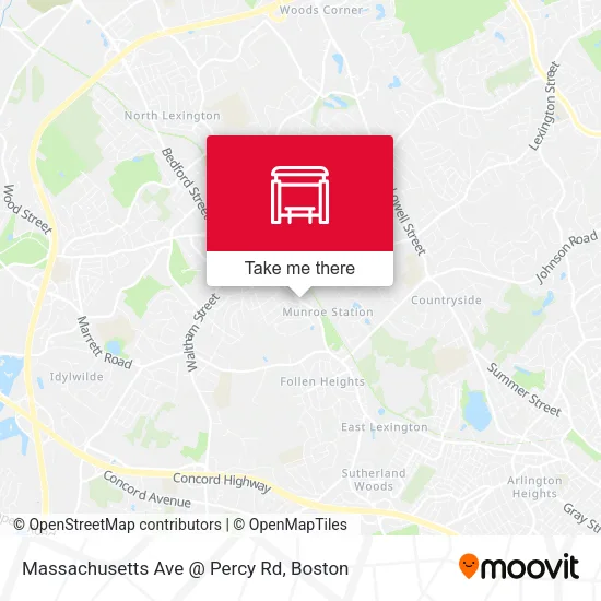Massachusetts Ave @ Percy Rd map