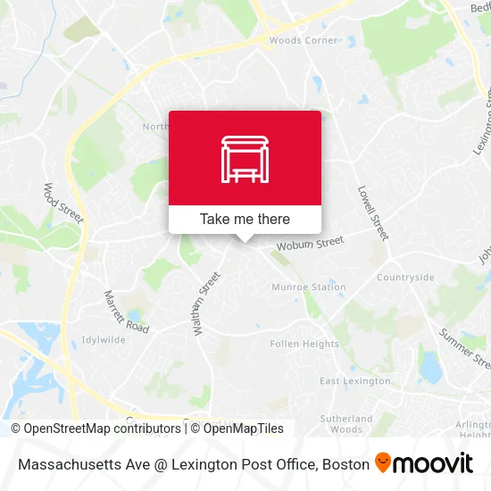 Massachusetts Ave @ Lexington Post Office map